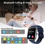 Smart Watch for Men Women, 1.83" HD Touch Screen Smartwatch with Bluetooth Call, 5 ATM Waterproof, 130+ Sport Modes Fitness Tracker Heart Rate Sleep Monitor Pedometer, Compatible with Android iPhone - Image 4