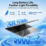 2026 Laptops Computer,15.6" Windows 11 Pro Laptop with Office 365 included,8GB RAM 256GB SSD,Intel Pentium Process,6H Battery,Mini HDMI,cam|Mic,Portable Thin Lap Top for College Student Business Work - Image 5