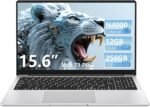 DUNHOO Laptop, 15.6’’ Laptop Computer with Celeron Processor N4000, 2Cores 2Threads, 12GB RAM DDR4 256GB SSD Laptops, UHD Graphics 600, Lap Top 180°Hinge, FHD 1920 * 1080, WiFi 5, BT 4.2, Win 11 Pro