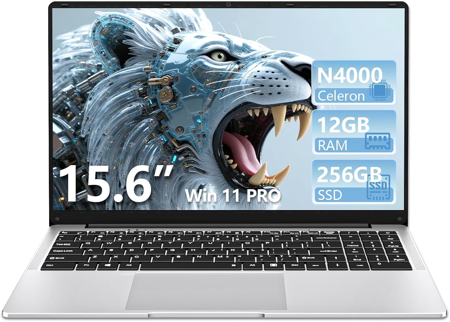 714sCRAohJL._AC_SL1500_.jpg DUNHOO Laptop, 15.6’’ Laptop Computer with Celeron Processor N4000, 2Cores 2Threads, 12GB RAM DDR4 256GB SSD Laptops, UHD Graphics 600, Lap Top 180°Hinge, FHD 1920 * 1080, WiFi 5, BT 4.2, Win 11 Pro - Image 1