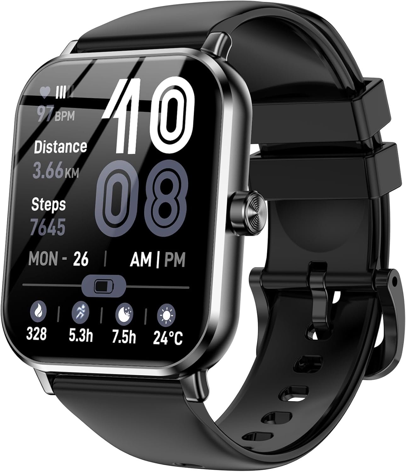 714sV1Ls4L._AC_SL1500_.jpg Smart Watch for Men Women, 1.83" HD Touch Screen Smartwatch with Bluetooth Call, IP68 Waterproof, 130+ Sport Modes Fitness Tracker Heart Rate Sleep Monitor Pedometer, Compatible with Android iPhone - Image 1