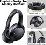 Hybrid Active Noise Cancelling Bluetooth 6.0 Headphones 120H Long Playtime, 6 ENC Mic, Over Ear Headphones Wireless, Hi-Res Audio, Memory Foam Earcup, Transparency Mode ANC Headphone for Travel Office - Image 6