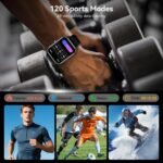 Smart Watch for Men Women, 1.83" HD Touchscreen Fitness Tracker, Smartwatch with Bluetooth Calling, 130+ Sports Modes, Heart Rate Sleep Step Monitor, IP68 Waterproof, Compatible with iOS & Android - Image 5