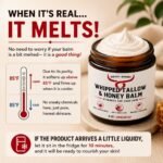 Organic Beef Tallow for Skin & Face - Whipped Honey Balm, Unscented (4 OZ) | Whipped Beef Tallow Moisturizer for Face and Body, Grass Fed Honey Tallow Balm, Unscented, Eczema and Rosacea Relief - Image 4
