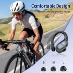 Qecnato 75H Sports Wireless Earbuds Bluetooth 5.4 Headphones Stereo, Black - Image 6