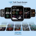 Smart Watch with Alexa Built-in 2026 Fitness Tracker 1.83" HD Bluetooth Calls and Notifications Heart Rate Sleep Monitor Fitness Watch IP68 Waterproof with 120+ Sport Modes for iPhone Android (Black) - Image 2