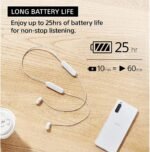 Sony WI-C100 Wireless in-Ear Bluetooth Headphones with Built-in Mic, Black | Up to 25 Hrs of Battery, Clear Hands-Free Calling, Easy Button Operation, Flexible Neckband, IPX4 Water Resistant - Image 2