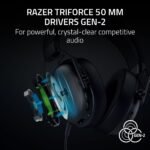 Razer BlackShark V3 X HyperSpeed Wireless PC Gaming Headset, Black | 50mm Drivers, Cardioid Mic, 2.4 GHz, Bluetooth, USB, Works with Mac, PS5, Nintendo Switch, Smartphone, 70 Hr Battery - Image 3