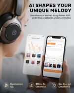 Boean Active Noise Cancelling Headphones, Bluetooth 6.0 Wireless Over Ear Headphones with 120H Playtime, 360° Spatial Audio & 5 ENC Mics, Soft Memory Foam, Transparency Mode for Office Travel Gaming - Image 8