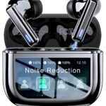 ZIUTY Wireless Earbuds, ANC ENC Noise Cancelling Ear Buds with Touch Screen | 40H Stereo Deep Bass, Bluetooth Headphones with Transparency Mode, IPX7 Waterproof, Clear Calls, 5 EQ for iOS Andoid,Obsidian