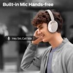 Persona 3rd ANC Bluetooth Headphones, Over Ear Headphones with Bluetooth 5.4, 70 Hours Playtime, Noise Cancelling Headphone with Mic, Foldable Lightweight Headset, Comfort Fit for Gym, Travel, White - Image 7