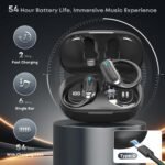 Wireless Earbuds Bluetooth Headphones, 54H Playtime Stereo Over Ear Buds with ENC Noise Cancelling, LED Power Display, IPX7 Waterproof Sport Earphones with Earhooks for Running/Workouts (Black) - Image 3