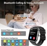 Smart Watch for Men Women, 1.83" HD Touch Screen Smartwatch with Bluetooth Call, IP68 Waterproof, 130+ Sport Modes Fitness Tracker Heart Rate Sleep Monitor Pedometer, Compatible with Android iPhone - Image 4