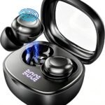 Wireless Earbuds, Hybrid ANC 40dB Noise Cancelling Headphones, 50H Playtime, Bluetooth 5.4, 10mm Drivers with 5 EQ, ENC Dual Mic, IPX7 Waterproof, Digital Battery Display iOS/Android Sport/Sleep