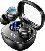 Wireless Earbuds, Hybrid ANC 40dB Noise Cancelling Headphones, 50H Playtime, Bluetooth 5.4, 10mm Drivers with 5 EQ, ENC Dual Mic, IPX7 Waterproof, Digital Battery Display iOS/Android Sport/Sleep