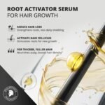 Hair Growth Serum: Root Activator Scalp Treatment for Hair Loss & Regrowth with Rosemary Oil - Botanical DHT Blocker Hair Thickening Formula for Thinning Hair - for Women & Men (1 Fl Oz (Pack of 1)) - Image 2