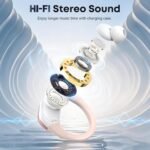HAOYUYAN Sports Bluetooth Headphones, 80Hrs Playtime Wireless Earbuds with LED Power Display, IPX7 Waterproof Earphones for Workout/Running, Noise Canceling Headset Ear Buds - Image 5