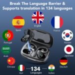 AI Translation Earbuds Real Time, 134 Languages Translator, 72H Playtime - Image 2