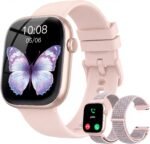 Smart Watch for Women, Bluetooth Answer/Make Calls, 1.83"HD Screen, 2 Bands | IP67 Waterproof Fitness Tracker, Heart Rate/Sleep Monitor, DIY Dial, Multi-Sport Modes Pedometer, Smartwatch for iOS/Android