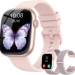 Smart Watch for Women, Bluetooth Answer/Make Calls, 1.83"HD Screen, 2 Bands | IP67 Waterproof Fitness Tracker, Heart Rate/Sleep Monitor, DIY Dial, Multi-Sport Modes Pedometer, Smartwatch for iOS/Android