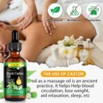 Jamaican Black Castor Oil - 100% Pure and Organic, Cold Pressed in Glass Bottles for Hair Growth, Eyebrow Nourishment, and Skin Hydration - Image 7