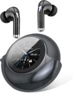 TRAUSI Wireless Earbuds with Smart Touch Screen & 180° Rotating Case – Bluetooth 5.4 Headphones, Noise Cancelling Ear Buds, Stress Relief Design Earphones