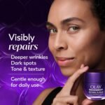 Olay Retinol Night Cream for Women, MAX, Anti-Aging Face Mousturizer, Fragrance-Free, Non Greasy - Anti-Wrinkle, Smooth Fine Lines, Hydrating Skin Care - Triple Collagen Cream, Niacinamide, 1.7oz - Image 2