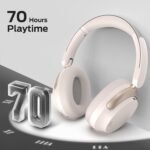 Persona 3rd ANC Bluetooth Headphones, Over Ear Headphones with Bluetooth 5.4, 70 Hours Playtime, Noise Cancelling Headphone with Mic, Foldable Lightweight Headset, Comfort Fit for Gym, Travel, White - Image 5