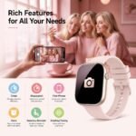 Smart Watch for Women, Bluetooth Answer/Make Calls, 1.83"HD Screen, 2 Bands | IP67 Waterproof Fitness Tracker, Heart Rate/Sleep Monitor, DIY Dial, Multi-Sport Modes Pedometer, Smartwatch for iOS/Android - Image 8