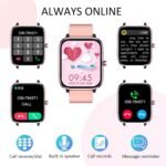 Smartwatch for Women - Call, Fitness Tracker, Heart Rate & Sleep Monitor, 1.69" Touch Screen, Waterproof - For Android & iPhone, Pink - Image 2