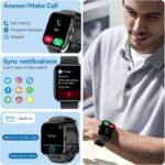 Smart Watch with Alexa Built-in 2026 Fitness Tracker 1.83" HD Bluetooth Calls and Notifications Heart Rate Sleep Monitor Fitness Watch IP68 Waterproof with 120+ Sport Modes for iPhone Android (Black) - Image 3