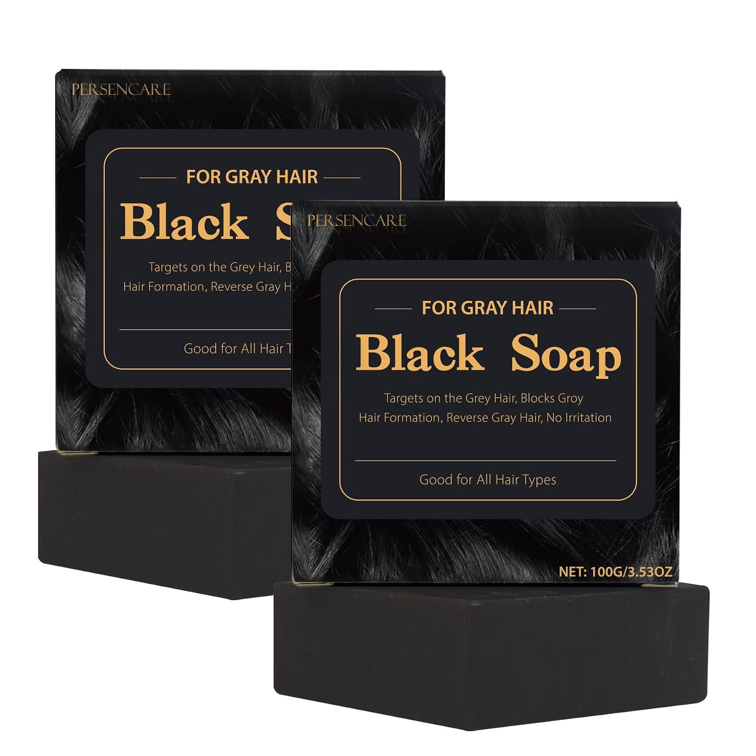 71Vx1q6L7eL._SL1500_.jpg Herbal Emberless Black Soap for Gray Reverse, Fo Ti Castor Oil for Darkening & Thickening, Men & Women Hair Growth Grey Cover He Shou Wu Shampoo Bar, Natural Polygonum Multiforum for Hair Loss - Image 1