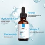 Retinol Face Serum, Reduces Wrinkles, Age Spots, Post-Acne Marks. Stimulates Collagen, Firm Skin, Anti Aging with Hyaluronic Acid, Niacinamide (30ml) Soti - Image 9