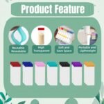 21 Pack Clear EVA Reusable Resealable Travel Protein Powder Bags | 2.4x6.1 inch, 7 Colors Mixed, Fitness Supplement Packets, Daily Portion Storage, for Gym Workout Outdoor Hiking on-the-go - Image 4
