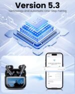 ZIUTY Wireless Earbuds, ANC ENC Noise Cancelling Ear Buds with Touch Screen | 40H Stereo Deep Bass, Bluetooth Headphones with Transparency Mode, IPX7 Waterproof, Clear Calls, 5 EQ for iOS Andoid,Obsidian - Image 4