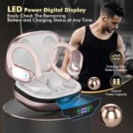 HAOYUYAN Wireless Earbuds, Sports Bluetooth Headphones, 80Hrs Playtime Ear Buds with LED Power Display, Noise Canceling Headset, IPX7 Waterproof Earphones for Workout/Running（Rose Gold） - Image 7