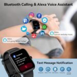 Smart Watch for Men Women with Alexa Built-in, Bluetooth Calling, 1.83'' HD Touch Screen Fitness Tracker with Heart Rate/Sleep Monitor, 120+ Sports Modes, IP68 Water-Resistant Watch for Android & iOS - Image 2