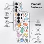 MOSNOVO for Samsung Galaxy S26 Ultra Clear Case, Fit for MagSafe, 6.6ft Military-Grade Shockproof Magnetic Protective Phone Cover,Dinosaur Land - Image 6