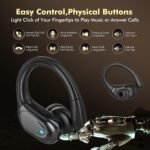 HAOYUYAN Wireless Earbuds, Sports Bluetooth Headphones, 80Hrs Playtime Ear Buds with LED Power Display, Noise Canceling Headset, IPX7 Waterproof Earphones for Workout/Running (Black) - Image 6