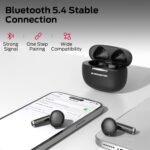 Monster N-Lite 208 Bluetooth 5.4 Wireless Earbuds | Built-In Microphone With Touch Control, 30 Hours Playback, Type-C Fast Charging, For Running & Daily Workout, Black - Image 3