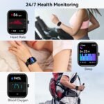 Smart Watch for Men Women with Alexa Built-in, Bluetooth Calling, 1.83'' HD Touch Screen Fitness Tracker with Heart Rate/Sleep Monitor, 120+ Sports Modes, IP68 Water-Resistant Watch for Android & iOS - Image 3