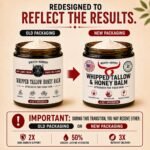 Organic Beef Tallow for Skin & Face - Whipped Honey Balm, Unscented (4 OZ) | Whipped Beef Tallow Moisturizer for Face and Body, Grass Fed Honey Tallow Balm, Unscented, Eczema and Rosacea Relief - Image 2
