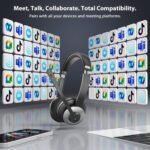 Wireless Headset with Microphone, AI Noise Cancelling Headset for Office | V6.0 Bluetooth Headset with Mute & Charging Base, Computer Headphones 36H Work, Call Center/PC/Phone/Laptop/Teams - Image 7