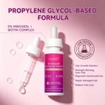 5% Minoxidil Hair Growth Women, Minoxidil for Women Hair Growth Serum with Biotin & Castor Oil, Helps Reduce Hair Loss & Thinning, Strengthens Roots, 60ml x 2 Bottles - Image 3