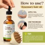 Rosemary & Castor Hair Growth Oil + Scalp Massager Set - Image 5