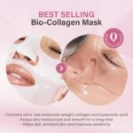 Bio-Collagen Face Mask Overnight – Hydrating Korean Sheet Mask – Niacinamide & Low Molecular Collagen – Firming & Smoothing Skincare for All Skin Types – 4 Masks - Image 3