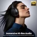 Hybrid Active Noise Cancelling Bluetooth 6.0 Headphones 120H Long Playtime, 6 ENC Mic, Over Ear Headphones Wireless, Hi-Res Audio, Memory Foam Earcup, Transparency Mode ANC Headphone for Travel Office - Image 7