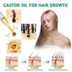 3 Pack Jamaican Black Castor Oil in Glass Bottle, 100% Pure Castor Oil Organic Cold Pressed for Hair Growth, Eyelashes, Eyebrows, Face Moisturizer & Deep Full Body Skin Hydration,Hexane Free - Image 7