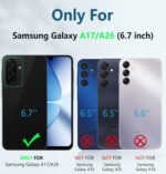FNTCASE for Samsung Galaxy A17-5G Phone Case with Built-in Screen Protector | Rugged Kickstand, 20FT Military-Grade Drop Protection, Matte Textured, Heavy Duty Shockproof TPU Protective Cover - Image 2