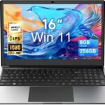 16 inch Laptop Computer,8GB RAM 256GB SSD Storage Laptop PC,with AMD A9 Processor(up to 3.2GHz),IPS FHD Display,Win11,Students & Work Notebook Computer, Cooling System, 9000mAh Battery